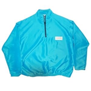 VINTAGE 80's SPARTA SURF Pullover Nylon Jacket ONE SIZE Iridescent Green